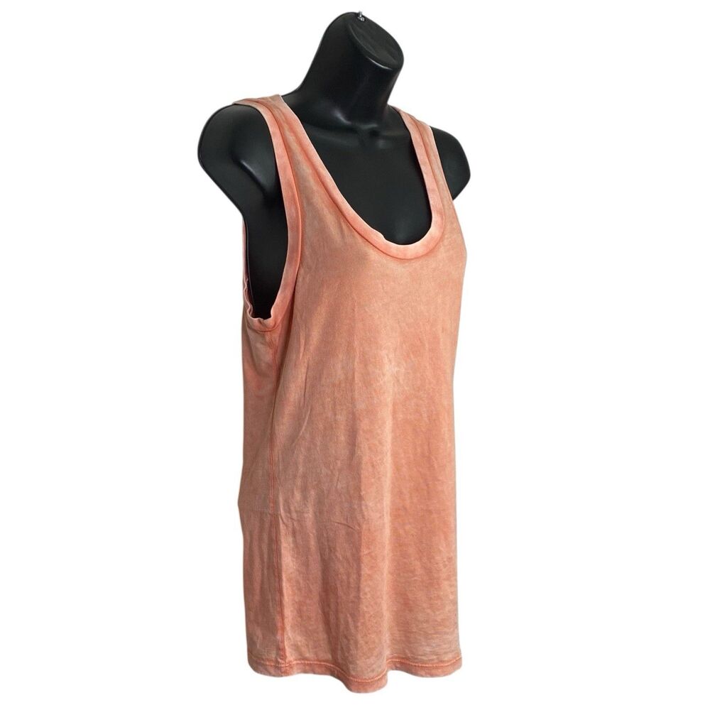 AG Adriano Goldschmied Tank Top Womens Small Orange Cambria Scoop Sleeveless NEW